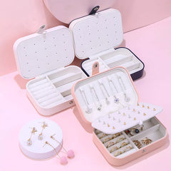 Portable Jewelry Box | Jewelry Organizer Display | Travel Jewelry Case | Jewelry Leather Storage