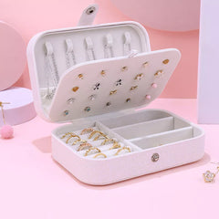 Portable Jewelry Box | Jewelry Organizer Display | Travel Jewelry Case | Jewelry Leather Storage