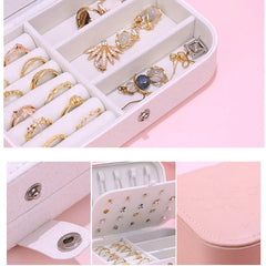 Portable Jewelry Box | Jewelry Organizer Display | Travel Jewelry Case | Jewelry Leather Storage