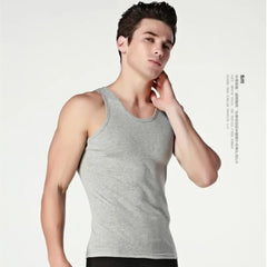 3pcs - 100% Cotton Sleeveless Tank | Top Solid Muscle Undershirts