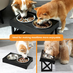 Elevated Dog Bowls | 3 Adjustable Heights