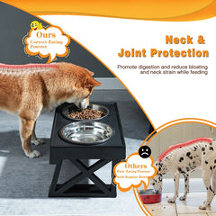 Elevated Dog Bowls | 3 Adjustable Heights