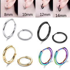 New Simple Stainless Steel Small Hoop Earrings | Unisex | Cartilage Piercing Jewelry